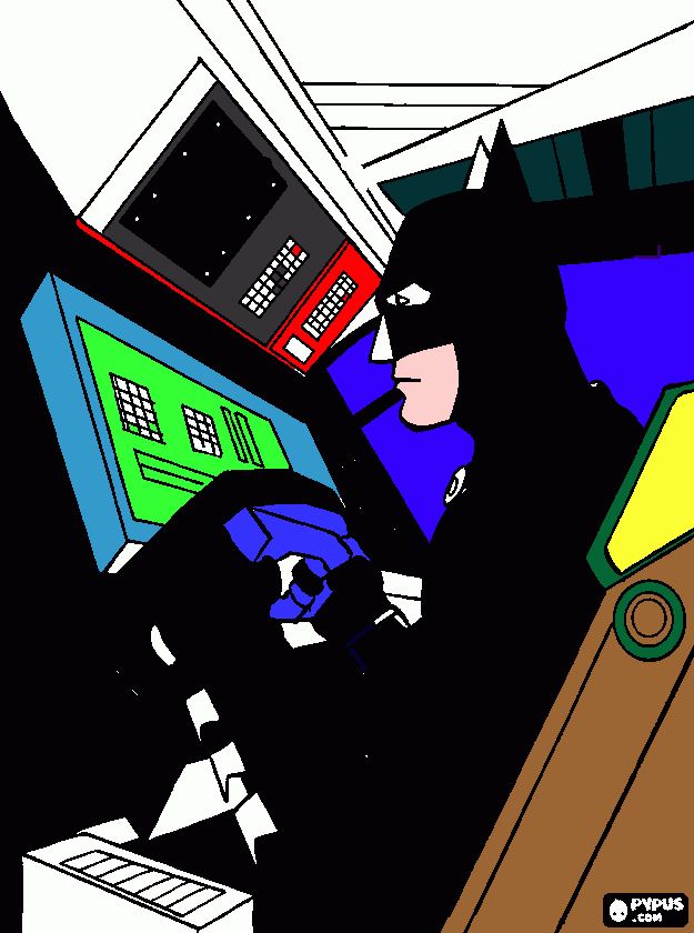 Batman no Batmóvel para colorir e imprimir