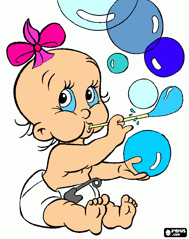 bebe com bolas para colorir e imprimir