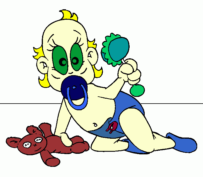 bebe loiro para colorir e imprimir