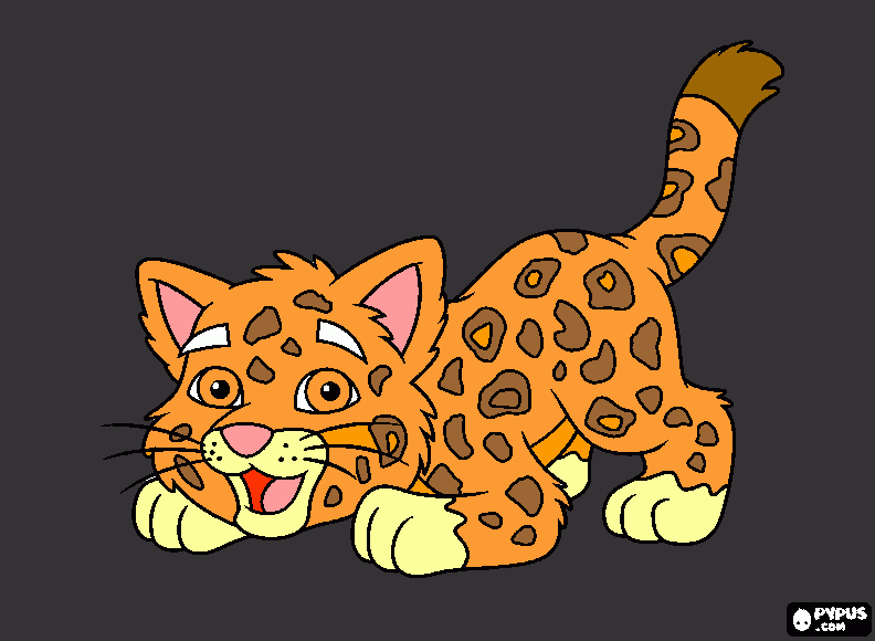 bebe onça para colorir e imprimir