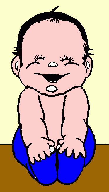 bebe sorrindo para colorir e imprimir