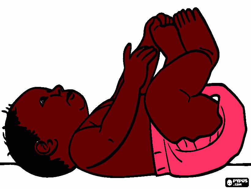 bebe tocando pe para colorir e imprimir
