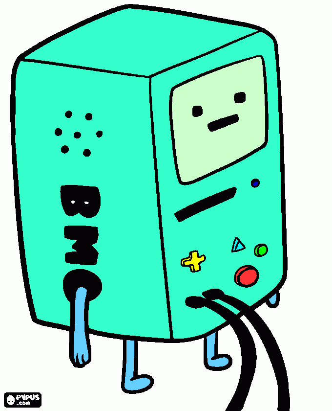 beemo hora de aventura para colorir e imprimir