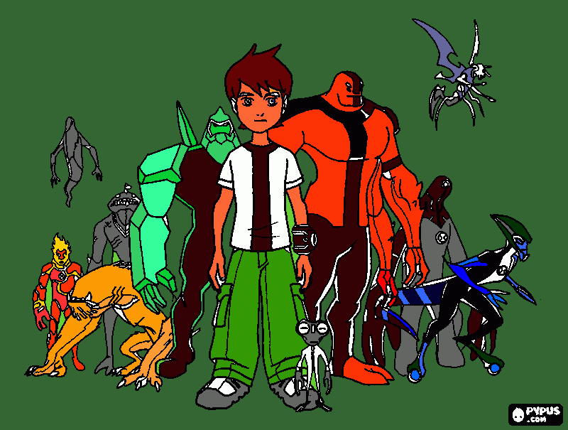 ben 10 força alienigena para colorir e imprimir