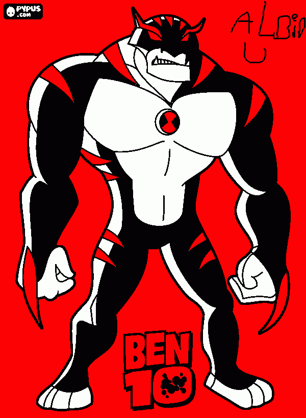 ben 10 irado para colorir e imprimir