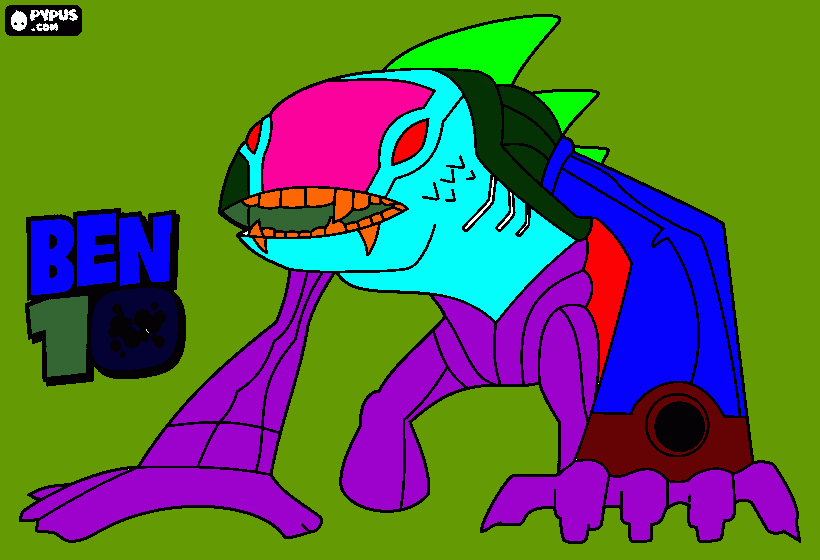 ben 10 super força detona arvores para colorir e imprimir