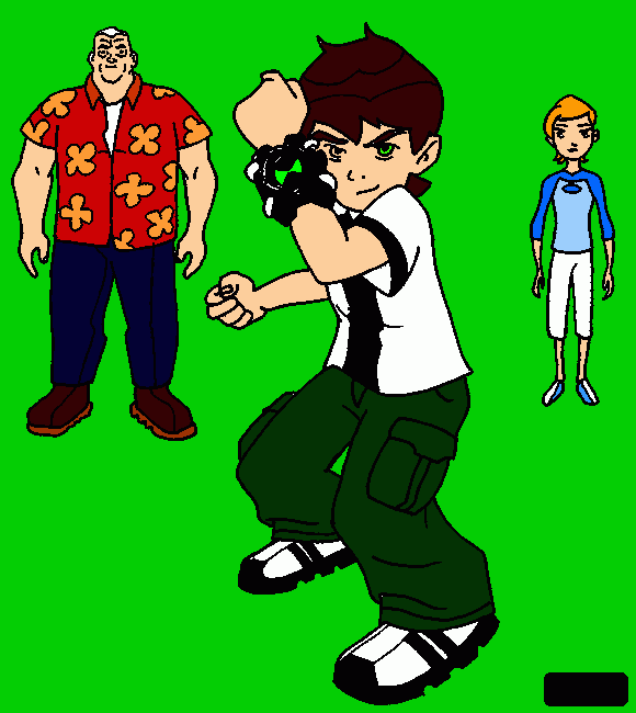 Ben, Gwen e Avô Max para colorir e imprimir