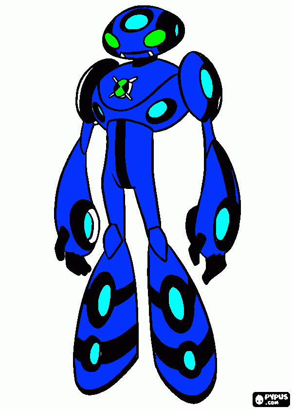 ben10 eco eco supremo para colorir e imprimir