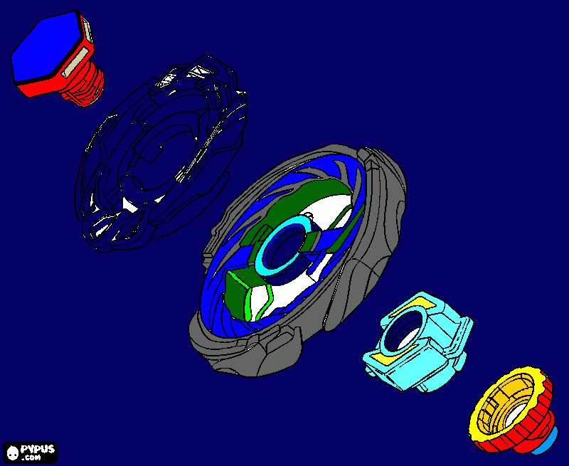 bey blade para colorir e imprimir