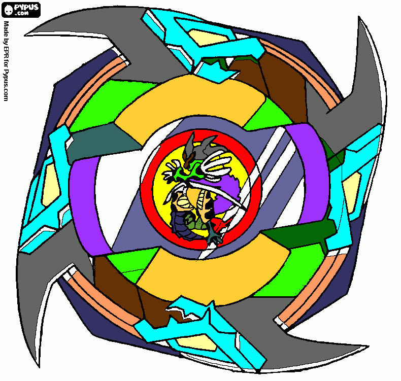 beyblad_3 para colorir e imprimir