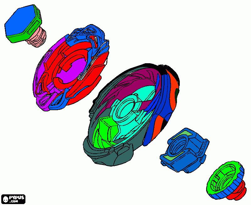 beyblade crado por kaio para colorir e imprimir