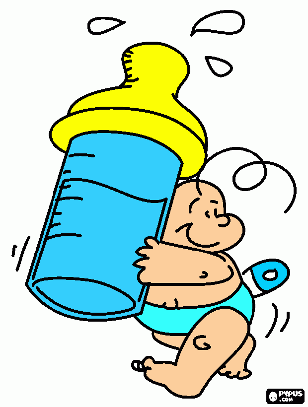 biberon para colorir e imprimir