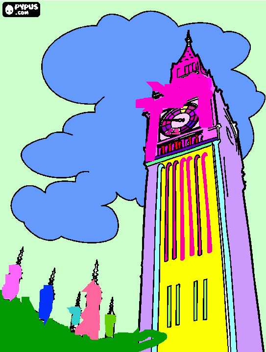 big ben Londres para colorir e imprimir