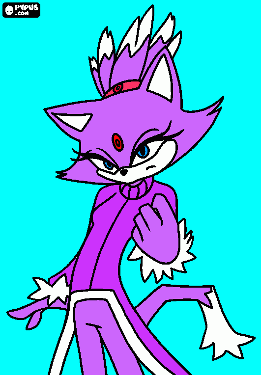 Blaze the Cat para colorir e imprimir