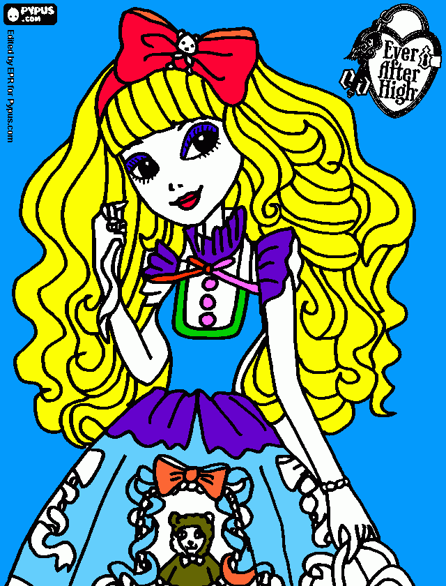 blondi lockes filha da caichinhos dourados para colorir e imprimir