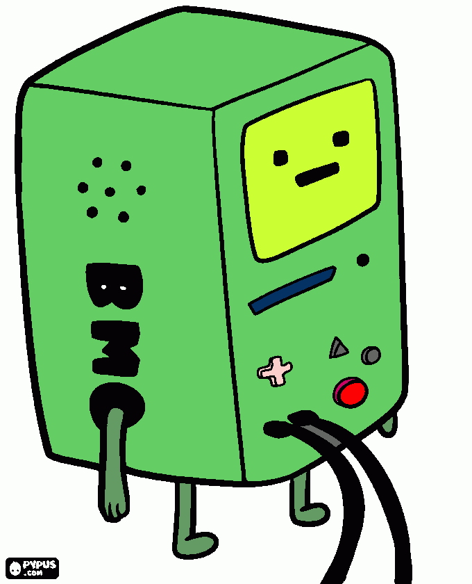 Bmo - Hora de Aventura para colorir e imprimir