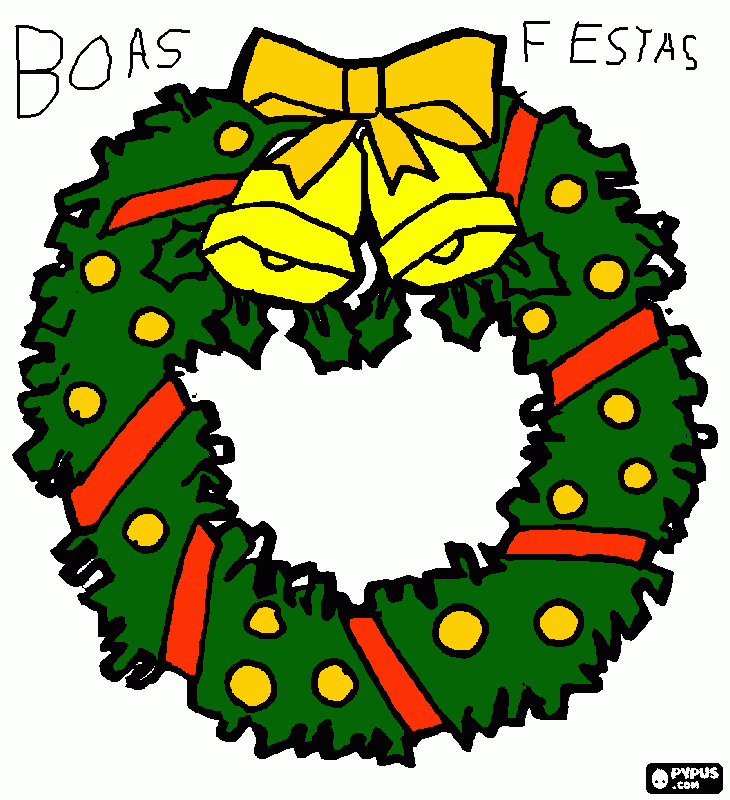 boas festas para colorir e imprimir