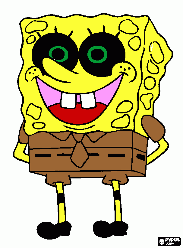 bob esponja doidao para colorir e imprimir