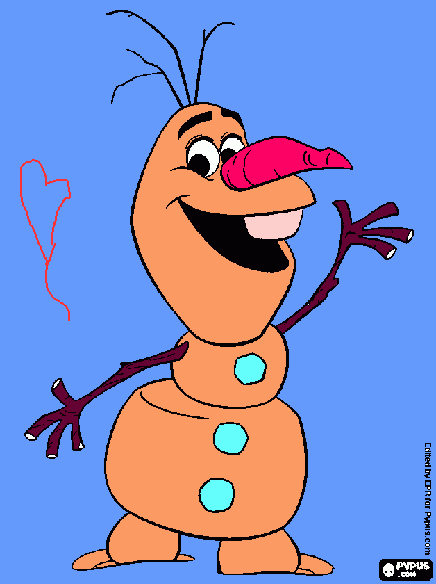 boeco de neve do frozn para colorir e imprimir