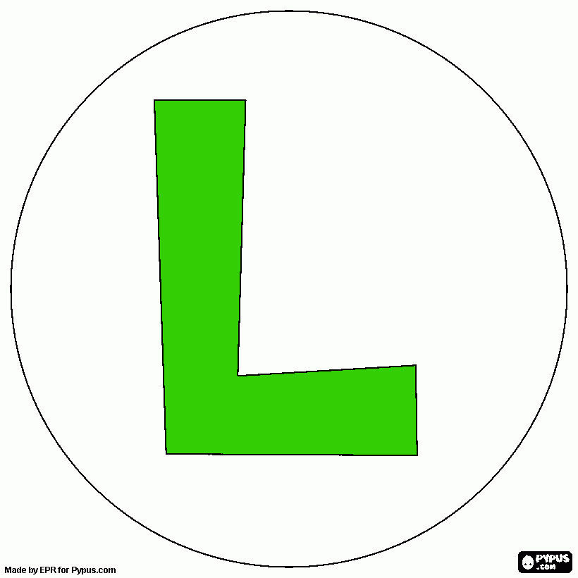 Boina Luigi para colorir e imprimir