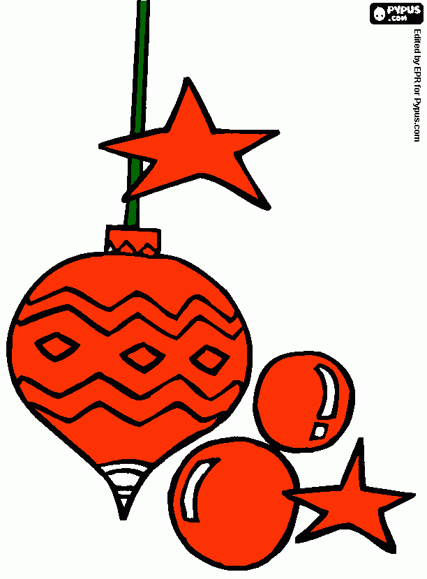 bola de natal de estrela  para colorir e imprimir