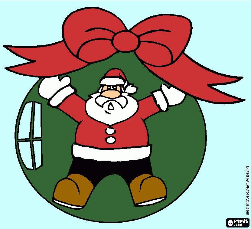 bola de papai noel para colorir e imprimir