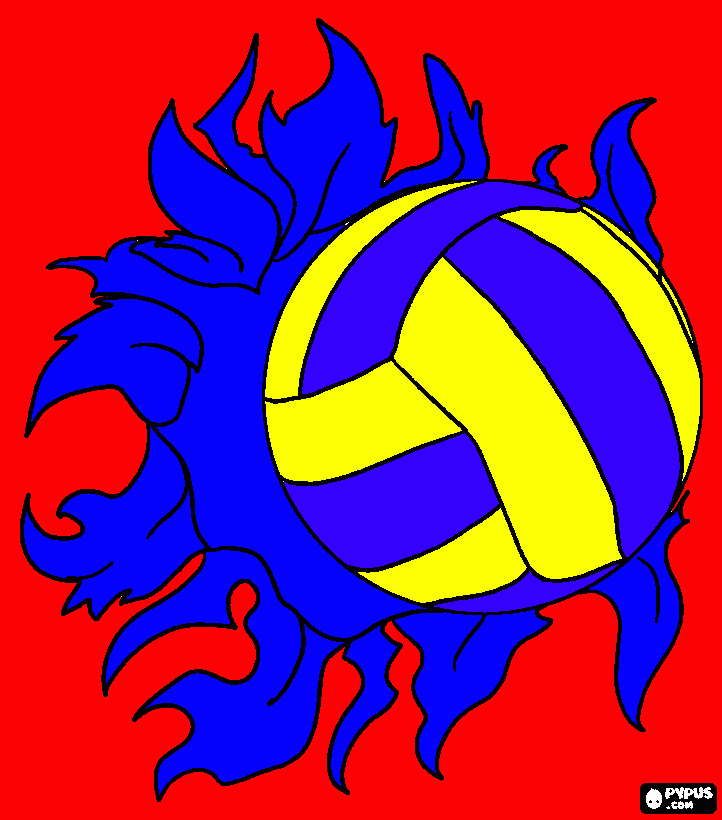 bola de  volei para colorir e imprimir