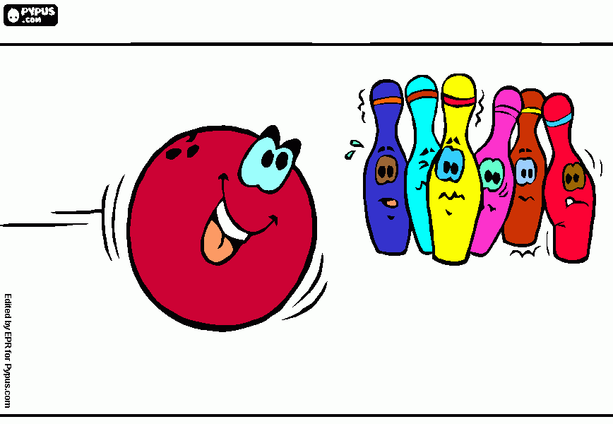 boliche para colorir e imprimir