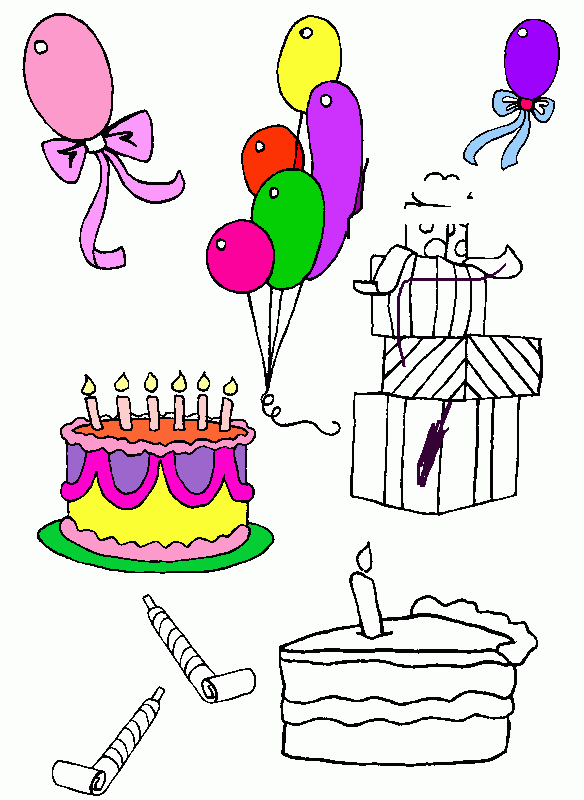 bolo e bola para colorir e imprimir