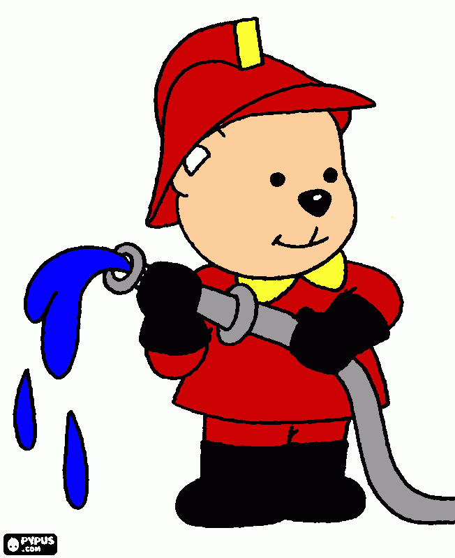 Bombeirinho para colorir e imprimir