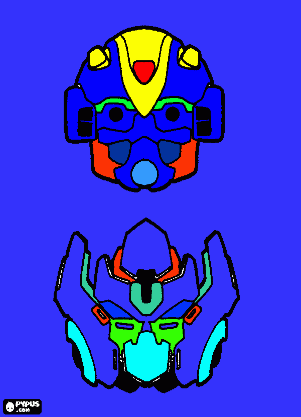 Bombonbie vs robo do futuro para colorir e imprimir
