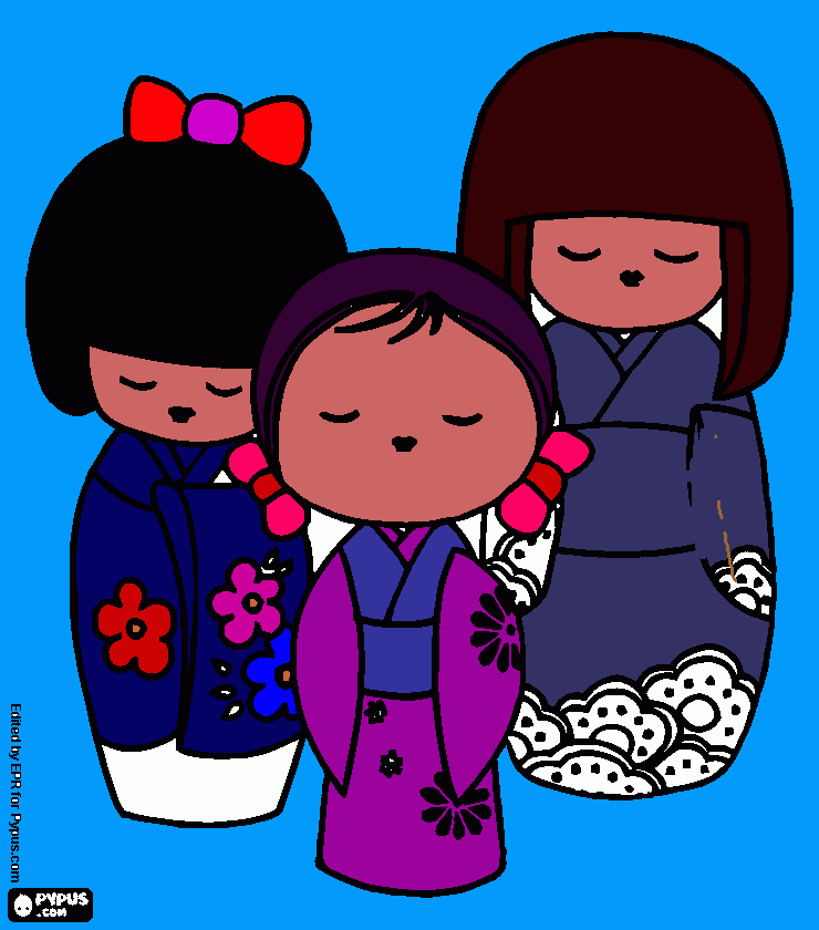 boncas japonesas para colorir e imprimir