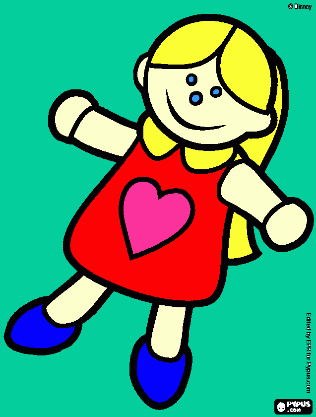 boneca bonita para colorir e imprimir