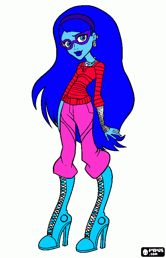 Boneca monstre ray para colorir e imprimir