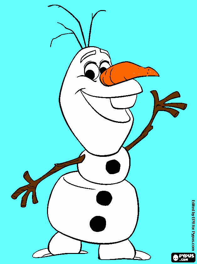 boneco de neve frozem para colorir e imprimir