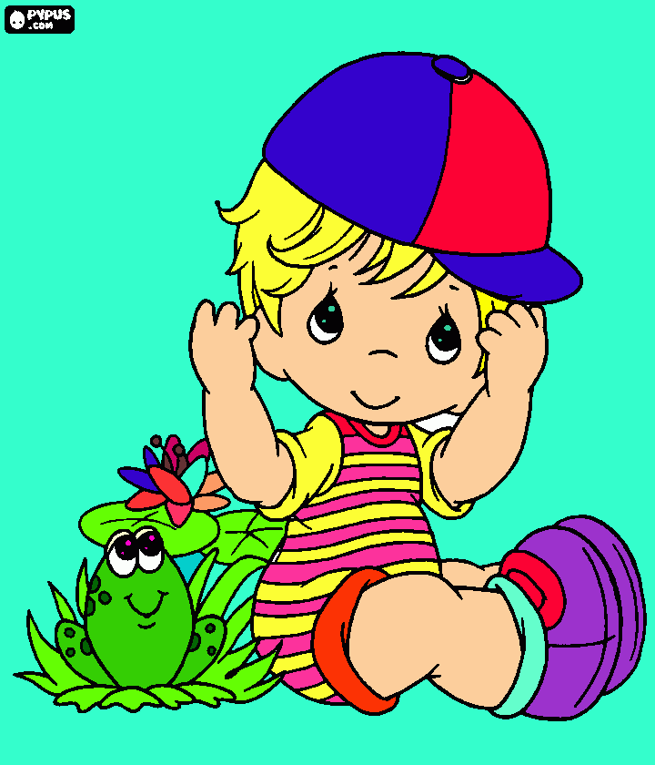 bonequinha feliz para colorir e imprimir