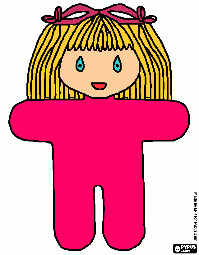 bonequinha fofa para colorir e imprimir