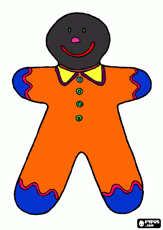 Bonequinho doce para colorir e imprimir