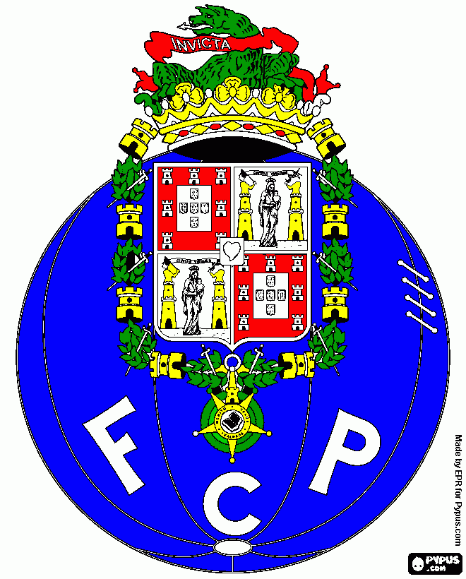 Bonito Emblema do F.C.P. para colorir e imprimir