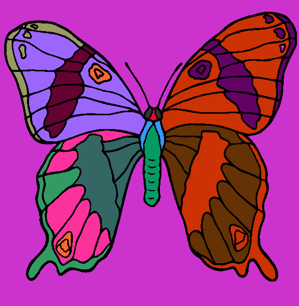 Borboleta linda e colorida para colorir e imprimir