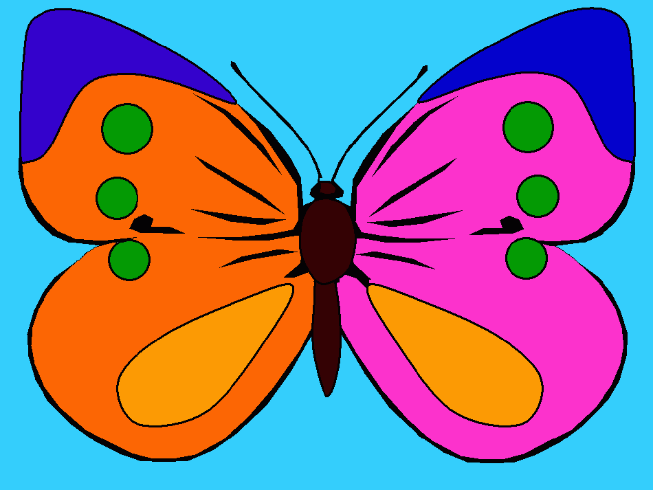 borboleta pintada para colorir e imprimir