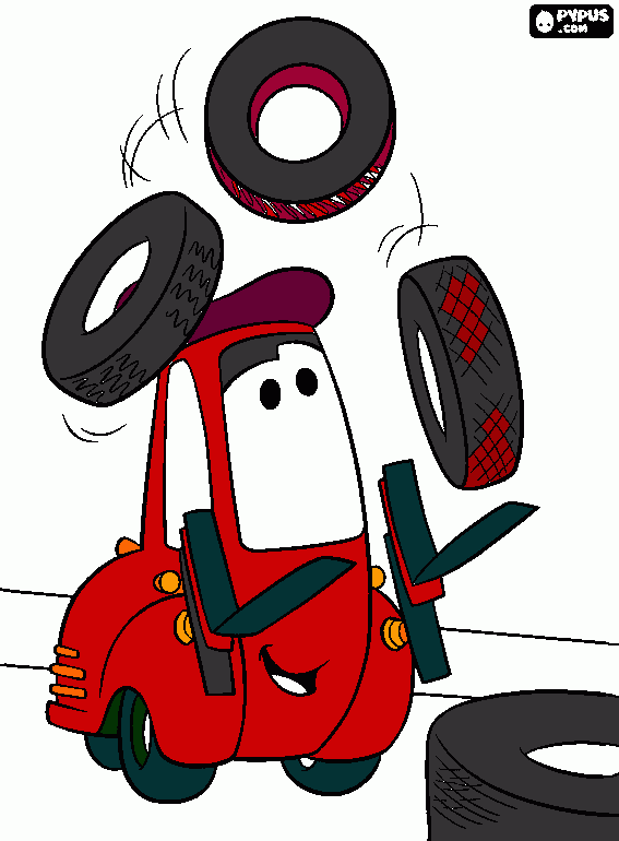 Borracharia para colorir e imprimir