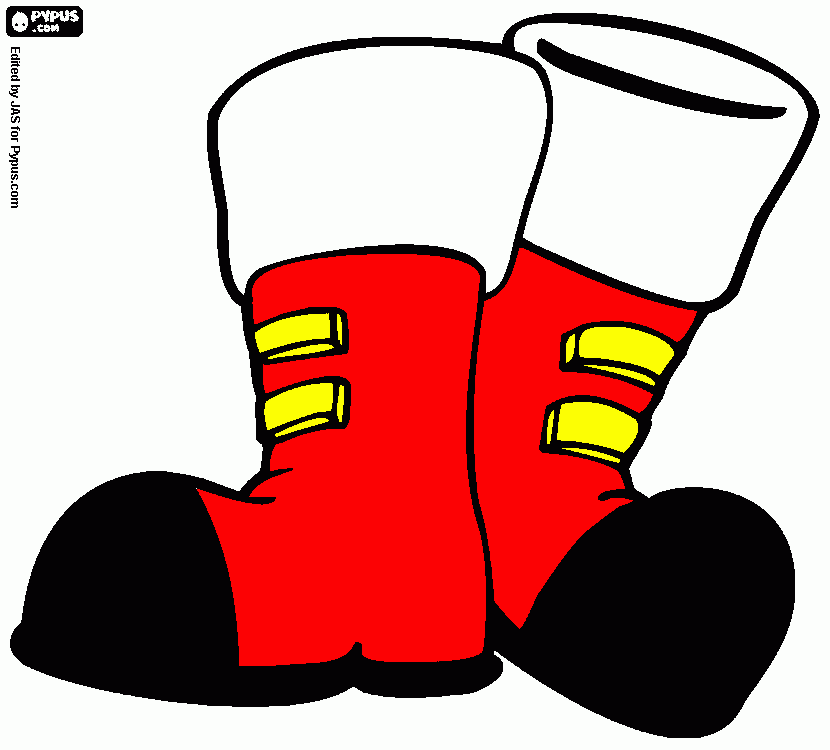 Botas do Pai Natal para colorir e imprimir