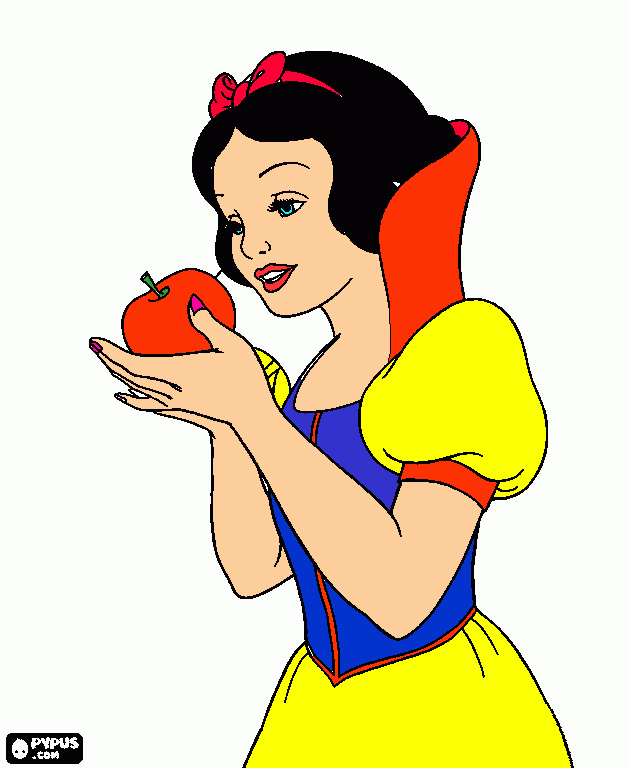 branca neve para colorir e imprimir