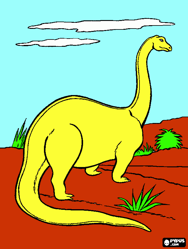 branquiossauro para colorir e imprimir