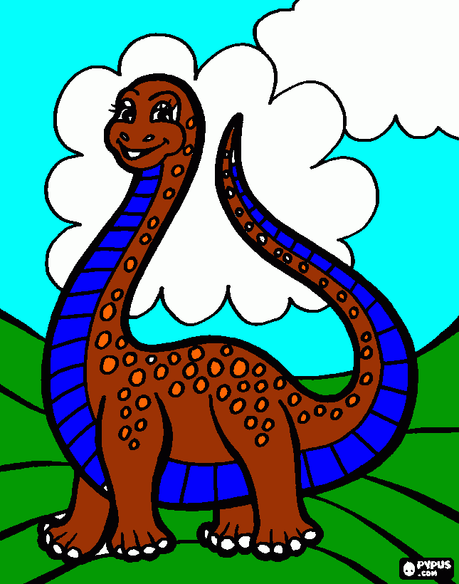 braquiossauro filhote para colorir e imprimir