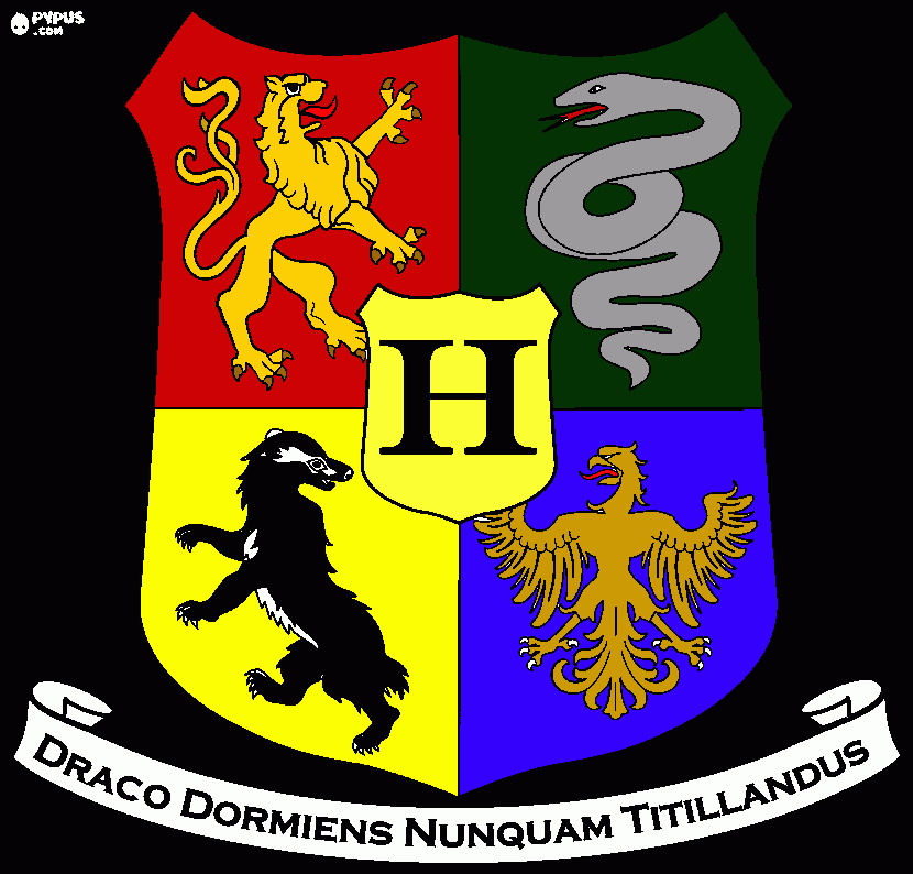 brasao dehogwarts para colorir e imprimir