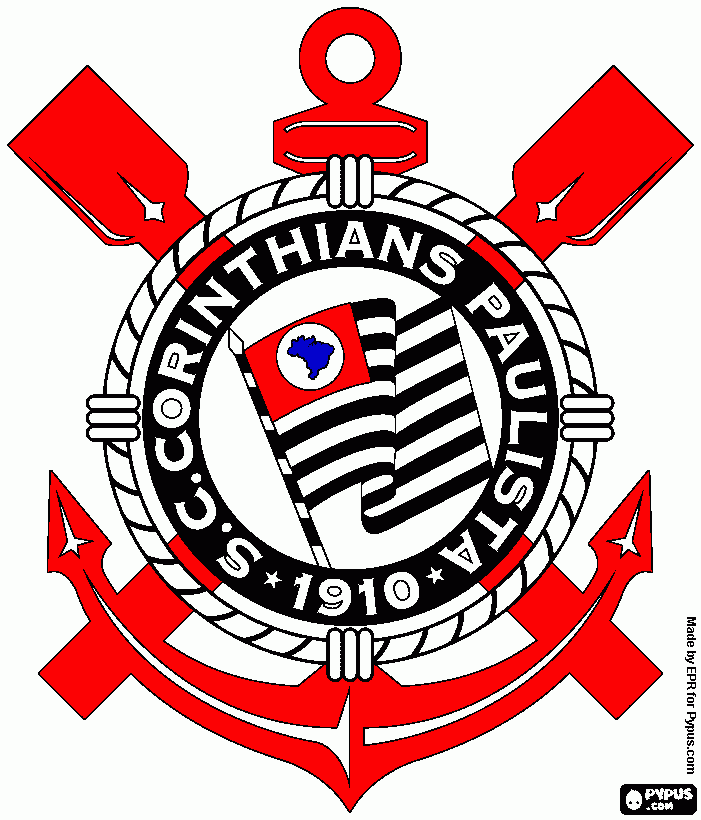 brasao do corinthias para colorir e imprimir