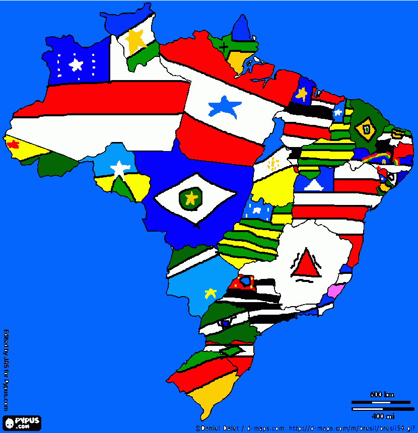 brasil bandeiras  para colorir e imprimir