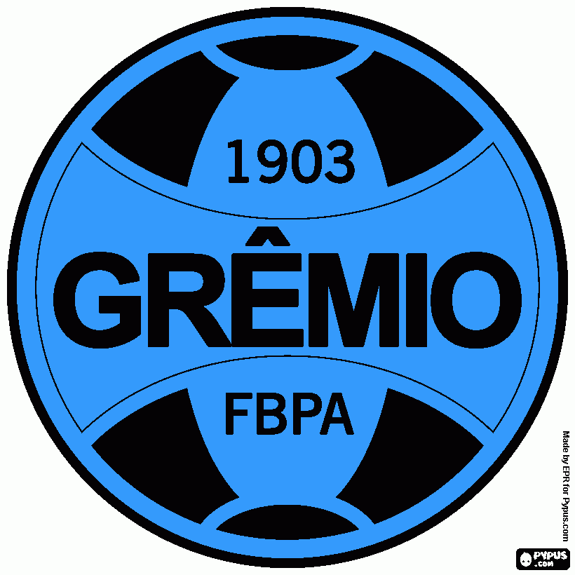 brasão do grêmio para colorir e imprimir